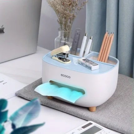 3-in-1 Tissue Box & Desktop Organizer